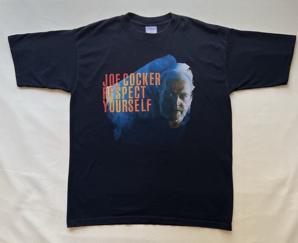 Vintage Y2K Joe Cocker Respect Yourself 2003 Tour T-Shirt Large All Sport USA